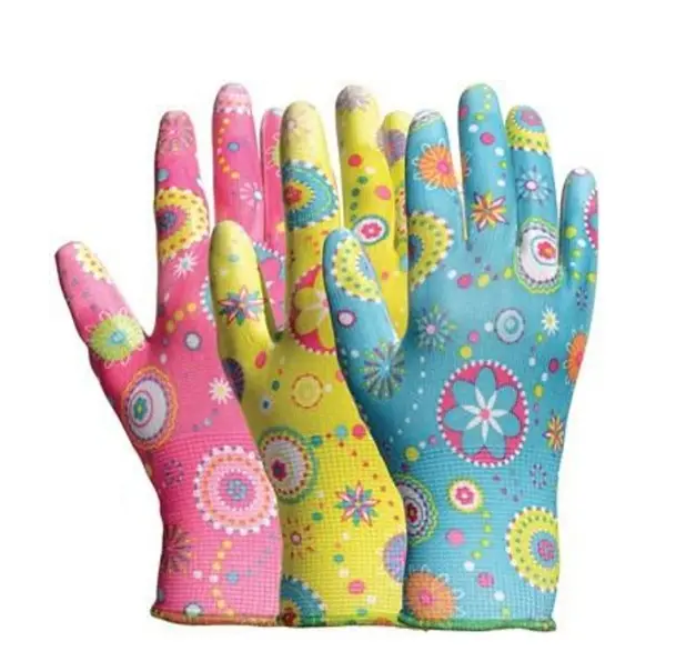 Rilong Colorful Nitrile-Coated Gardening Gloves for Women