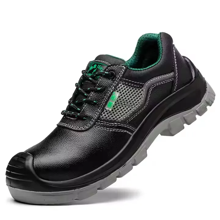 Sapatos de Proteção Laboral Rilong com Sola de PU, Sapatos de Segurança Respiráveis, Aquecidos, com Biqueira de Aço em Couro