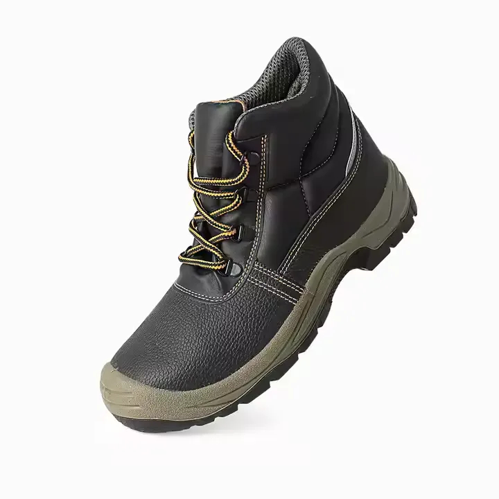 Rilong Atacado Preço Barato Couro Legítimo Segurança Feminino Tênis Jogger Botas de Trabalho Com Biqueira de Aço