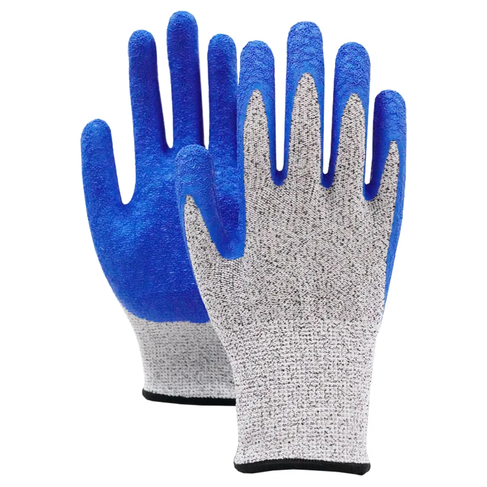 Rilong High-Performance Cut-Resistant Work Gloves with Crinkle Latex Coating