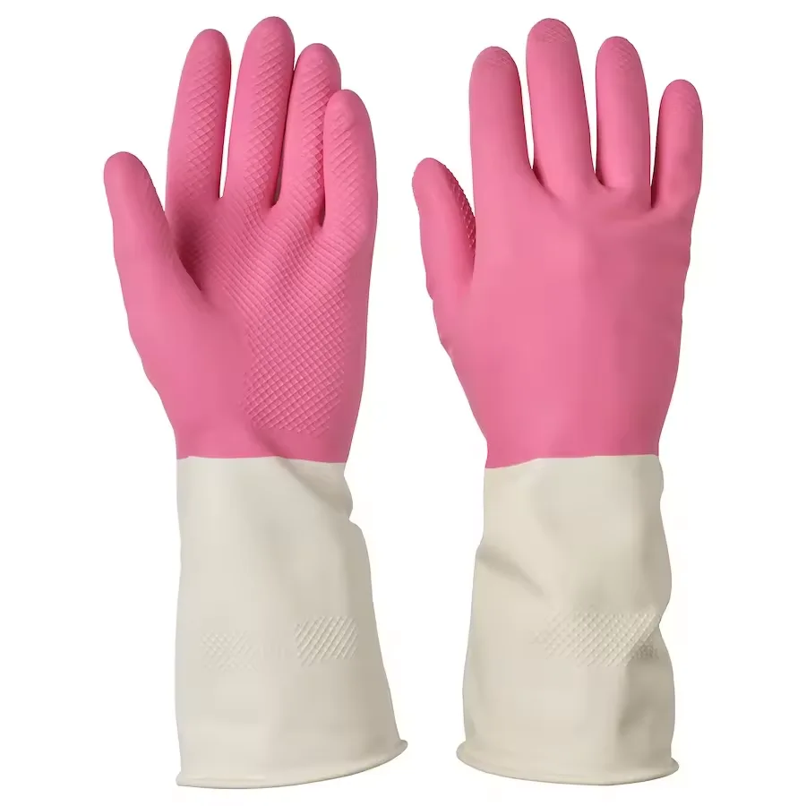Rilong Heavy-Duty Long Cuff Latex Gloves for Multipurpose Use