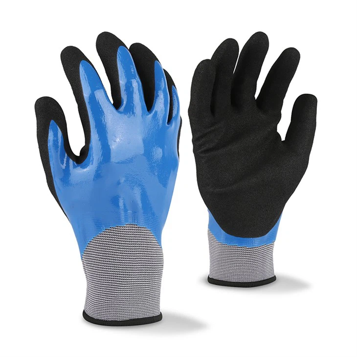 Rilong Maximum Grip Sandy-Finish Nitrile Coated Safety Gloves
