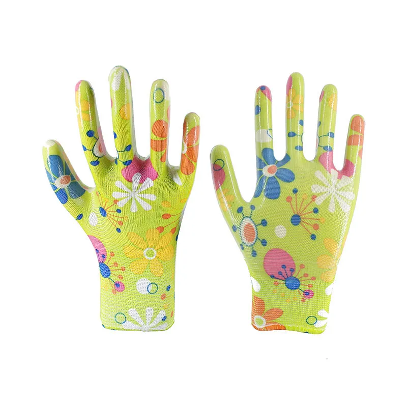 Rilong High-Performance Floral Nitrile Garden Gloves