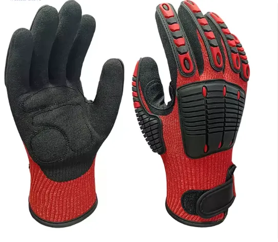 Guantes de Impacto Rilong para Hombre, Guantes de Trabajo para Mecánico y Petróleo, Resistencia al Corte Nivel ANSI A4