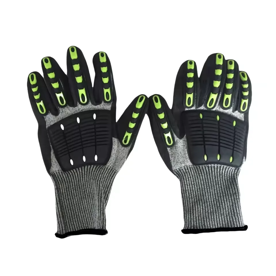 Guantes de nitrilo resistentes a cortes e impactos de Rilong, venta directa de fábrica, con función antideslizante para mantenimiento